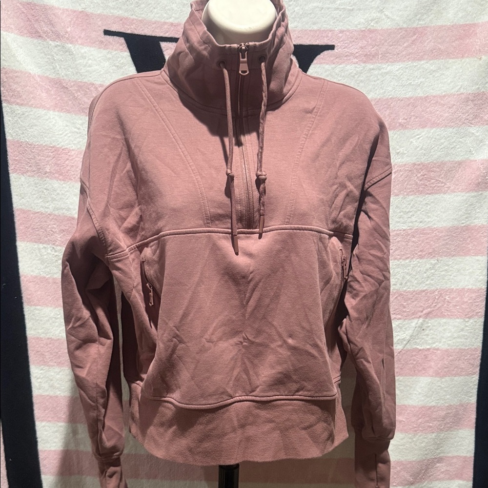 Old Navy Women's Mauve High-Neck Sweatshirt